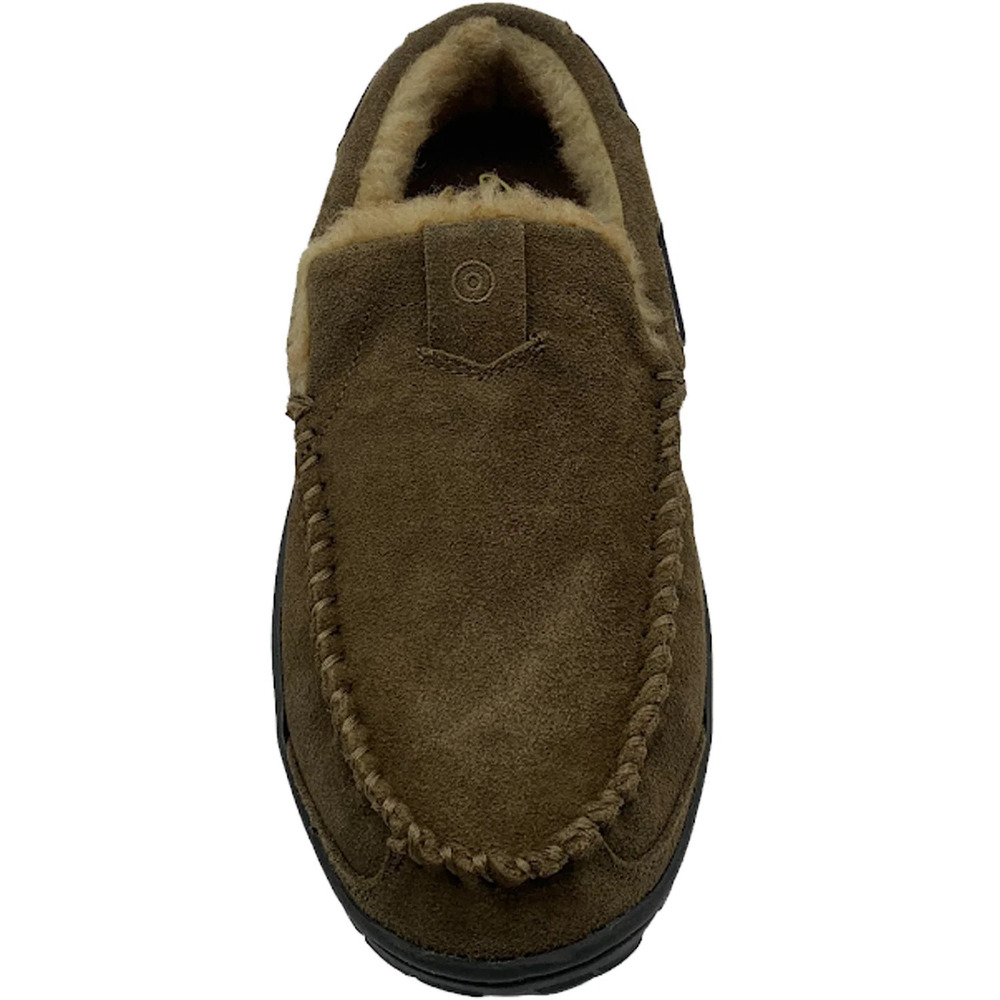 Clarks Suede Men's Venician Moccasin Slippers Sage - Medium - Picture 3 of 4